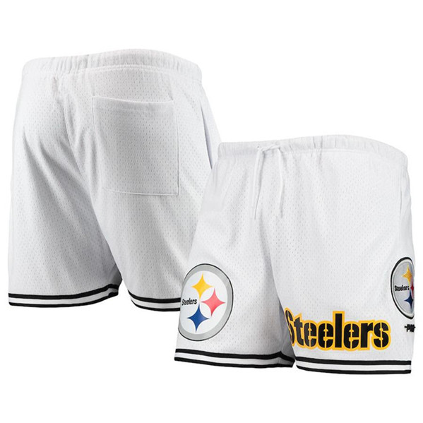 Men's Pittsburgh Steelers White Shorts